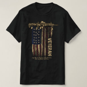 Camiseta día de los veteranos con bandera americana
