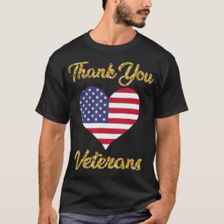 Camiseta Día de los Veteranos con Bandera Estadounidense Pa