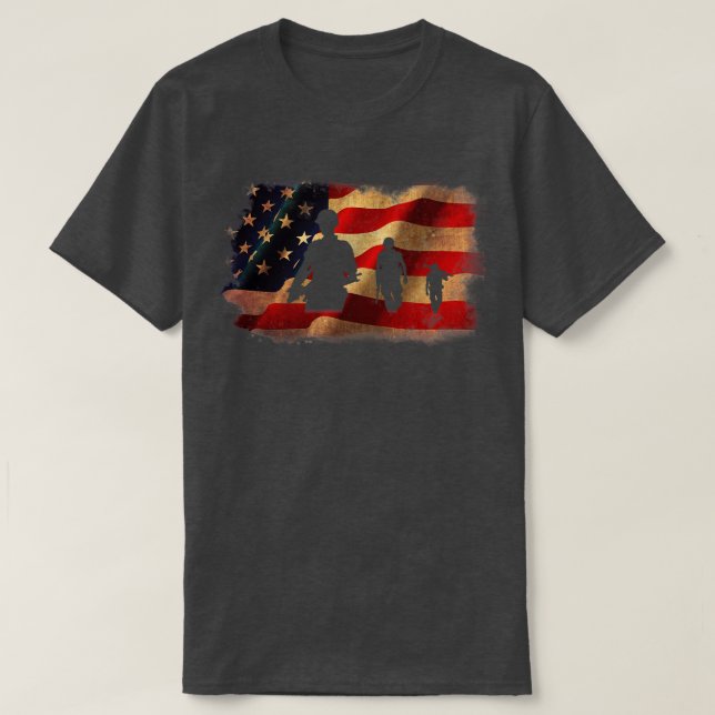 Camiseta Día de los Veteranos de la Bandera Patriótica Esta (Diseño del anverso)