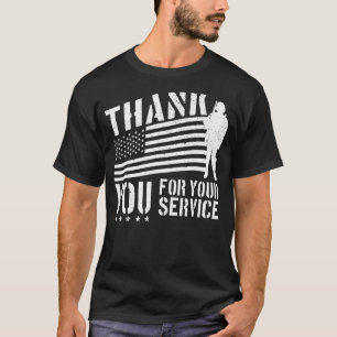 Camiseta Día de los Veteranos Gracias por su Servicio