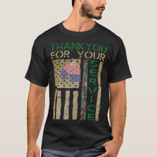 Camiseta Día de los Veteranos Gracias por su Servicio Solda