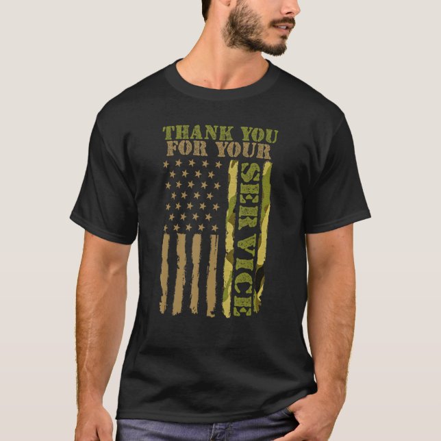 Camiseta Día de los Veteranos Gracias por tu Soldado de Ser (Anverso)