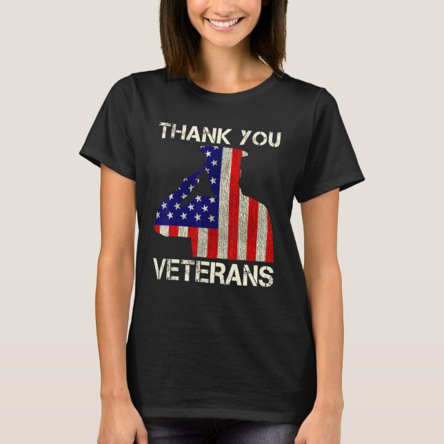 Camiseta Día de los Veteranos Gracias Veteranos Memorial Pa (Anverso)