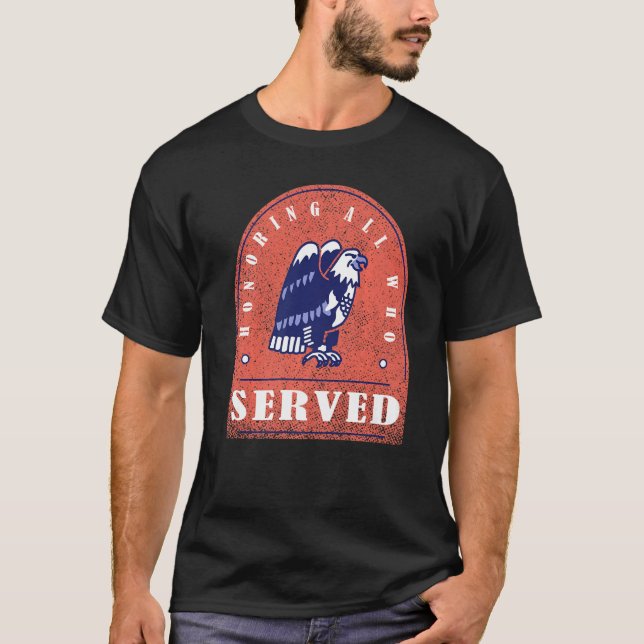 Camiseta Día de los Veteranos honrando a todos los que sirv (Anverso)