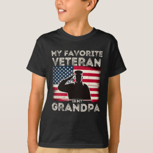 Camiseta Día de los Veteranos Militar Mi Veterano Favorito
