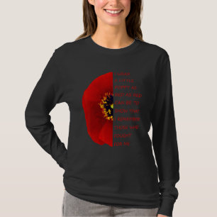 Camiseta Día de los Veteranos No Olvidemos bandera de amapo