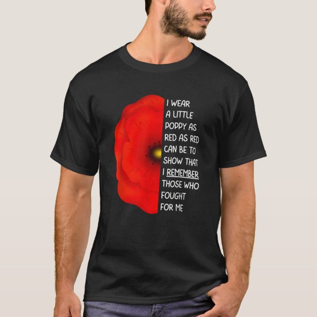 Camiseta Día de los Veteranos para que no olvidemos la flor (Anverso)