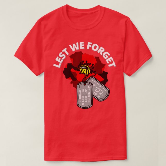 Camiseta Día de los Veteranos para que no olvidemos la flor (Diseño del anverso)