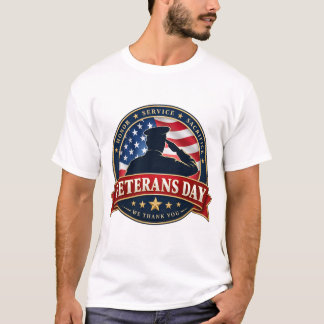 Camiseta Día de los Veteranos Servicio de Honor Sacrificio