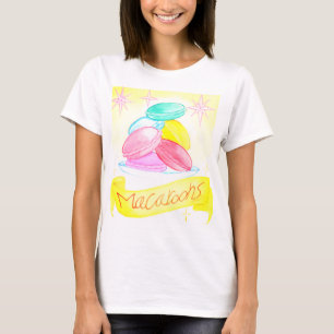 Camiseta Día de Macaroon mujeres T-shert blanco