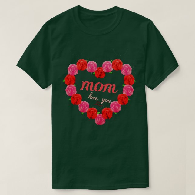 Camiseta día de madres felices (Diseño del anverso)
