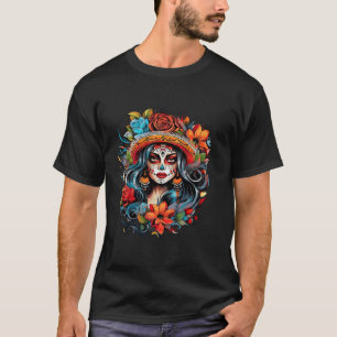 Camiseta Día De Muertos Día De La Catrina Del Azúcar Muerto