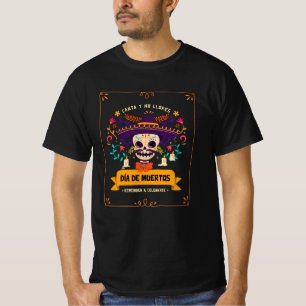 Camiseta Día de muertos en el cráneo