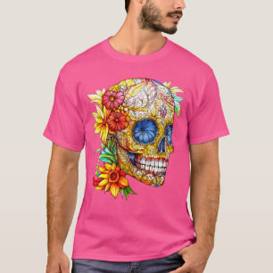 Camiseta Día de Muertos Floral Catrina Calavera