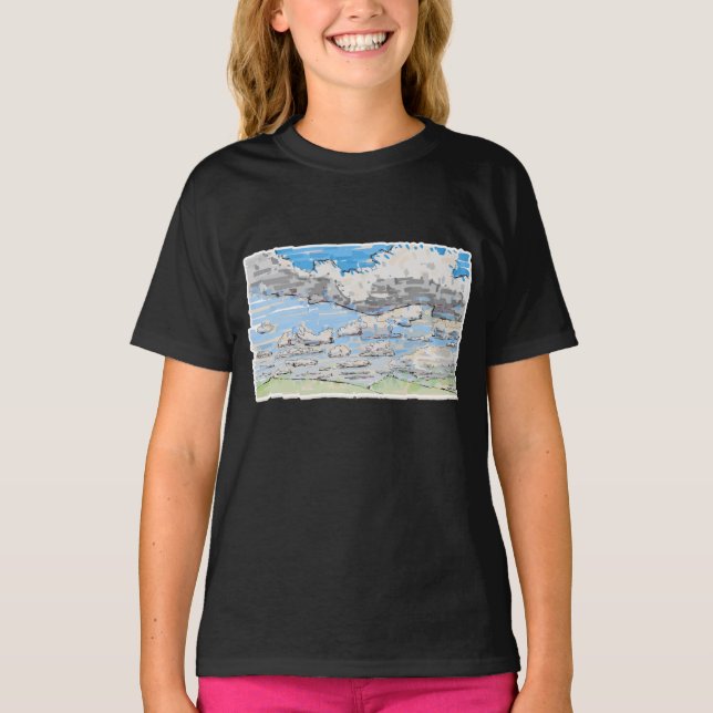 Camiseta Día de nubes (Anverso)