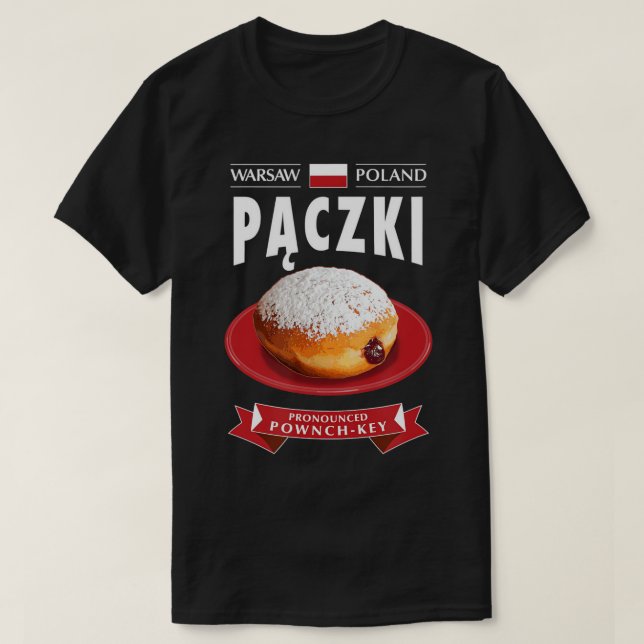 Camiseta Día De Paczki Polonia Heló Icación De Fat Donut Tu (Diseño del anverso)