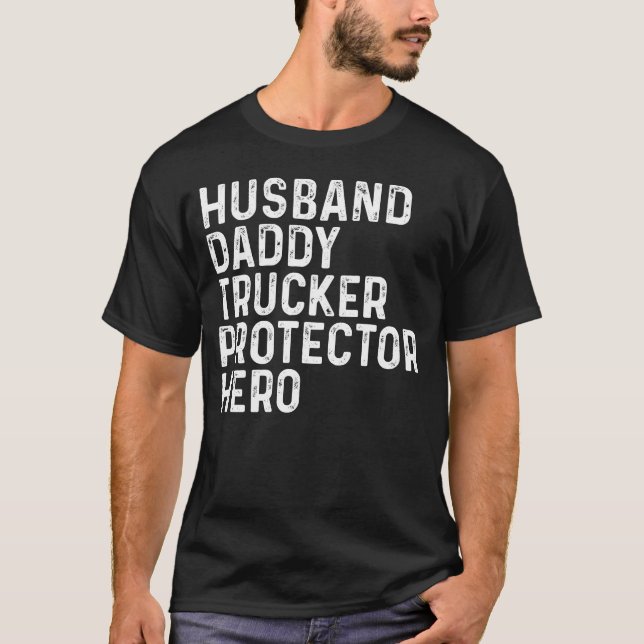 Camiseta Día de padres del camionero del papá del marido (Anverso)