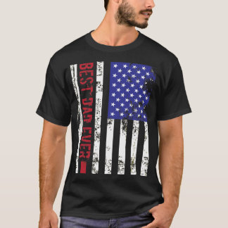 Camiseta Día de padres del papá de la bandera de los