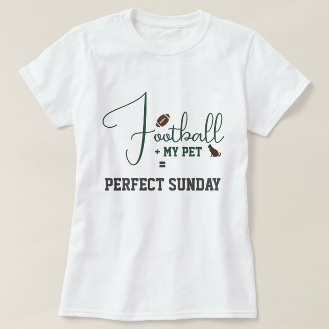 Camiseta Día de partido de fútbol Script Mamá gato Verde Gr (Diseño del anverso)
