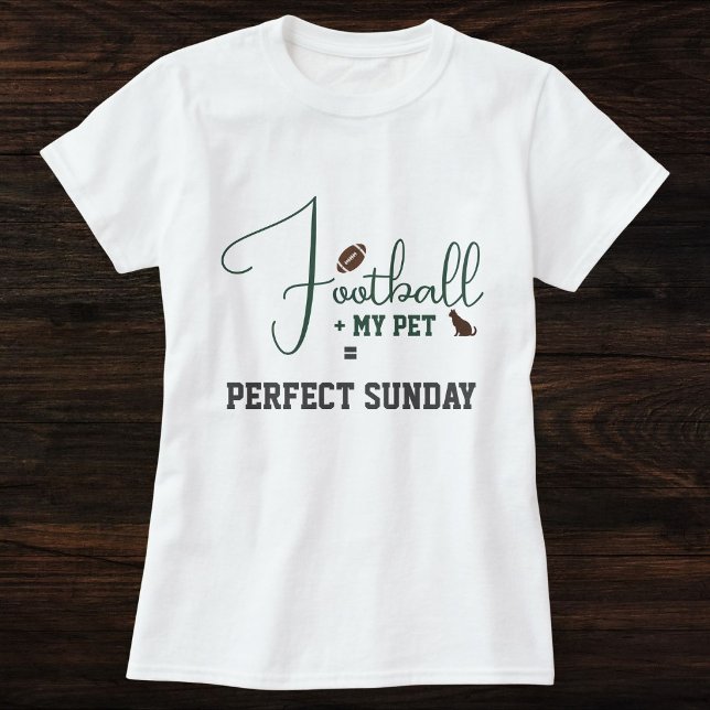 Camiseta Día de partido de fútbol Script Mamá gato Verde Gr (Subido por el creador)