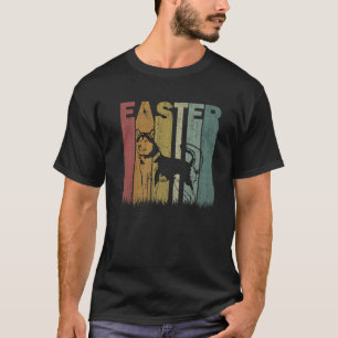 Camiseta Día de Pascua Alaska Malamute Perro Retro Gráfico