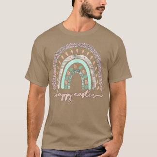 Camiseta Día de Pascua Arcoiris con huevos y gallineta conf