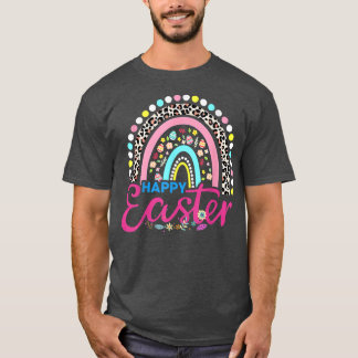 Camiseta Día de Pascua Arcoiris con huevos y gallineta conf