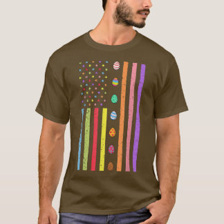 Camiseta Día de Pascua Bandera de Huevos Estadounidenses Ch