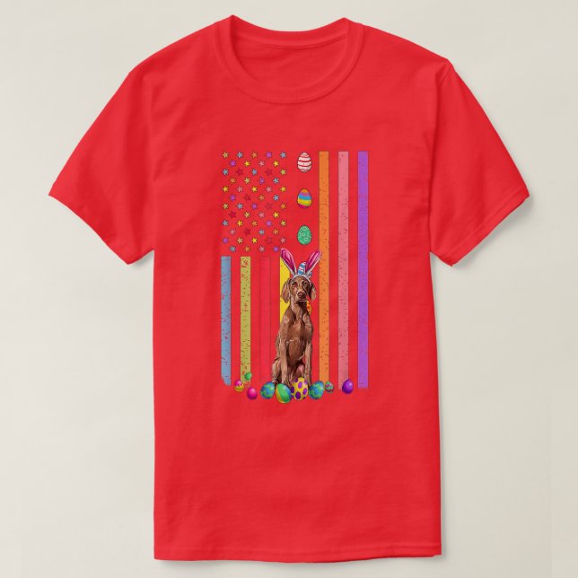Camiseta Día de Pascua Bandera de Huevos Estadounidenses Ho (Diseño del anverso)