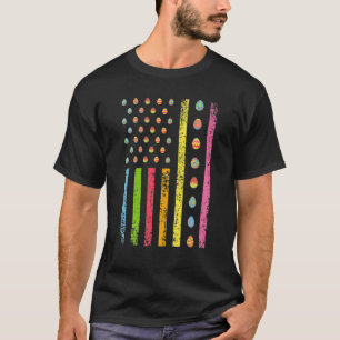 Camiseta Día de Pascua Bandera de Huevos Estadounidenses Ho