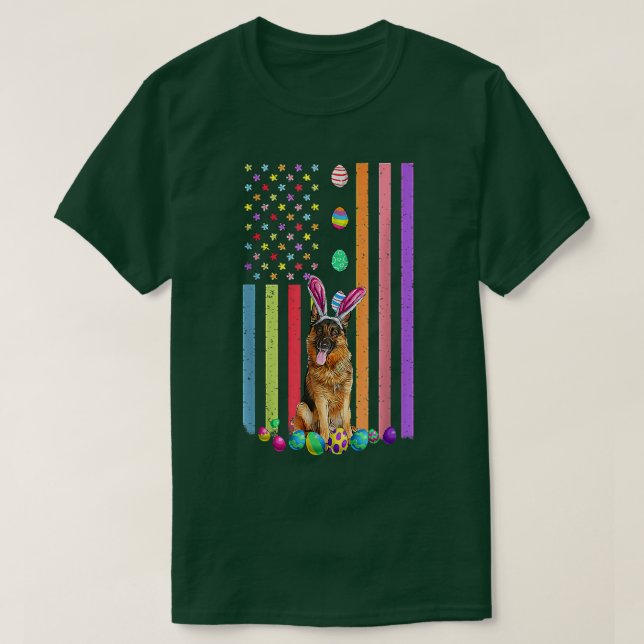 Camiseta Día de Pascua Bandera de Huevos Estadounidenses Pa (Diseño del anverso)