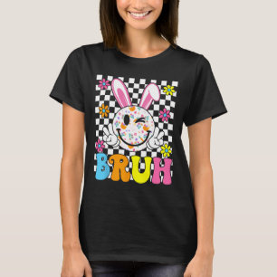 Camiseta Día de Pascua Bruh Conejo Divertido Huevos Sonrisa