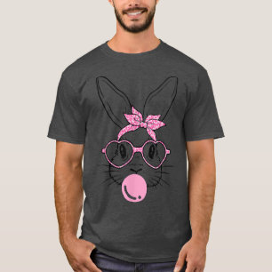 Camiseta Día De Pascua Conejo Conejo Conejo Conejo Con Gafa