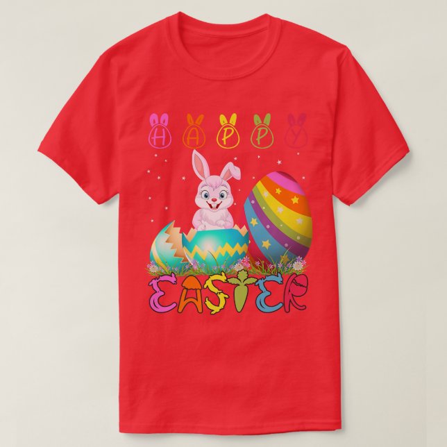Camiseta Día de Pascua Conejo Familia Concordante Cute Pasc (Diseño del anverso)