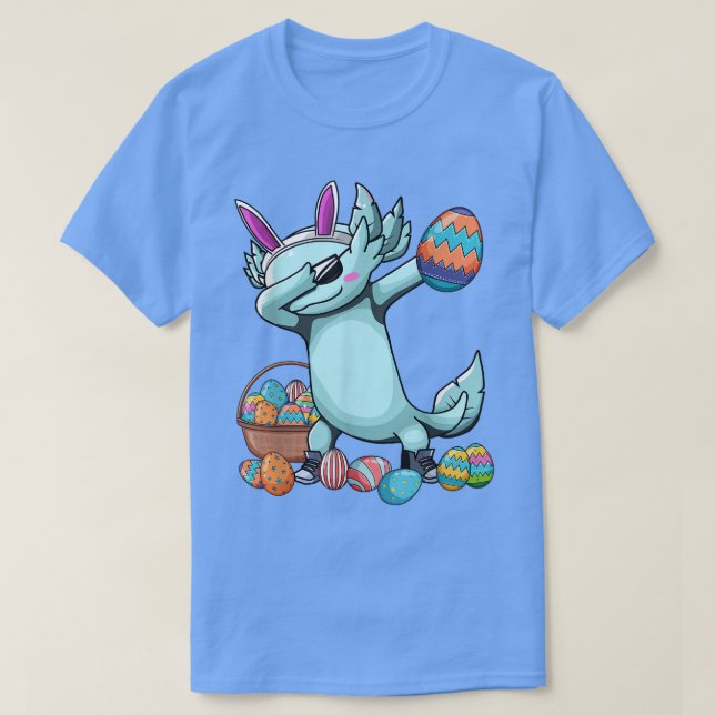 Camiseta Día de Pascua de Aolotl en Dabbing Huevos niños ni (Diseño del anverso)