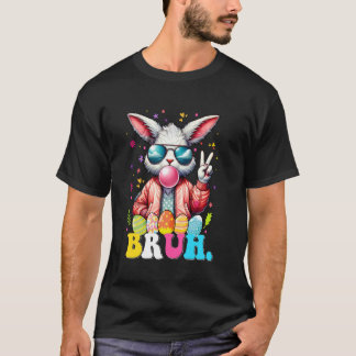 Camiseta Día de Pascua de meme Bruh divertido conejito huev