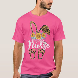 Camiseta Día de Pascua Diálisis divertida Enfermera de leop