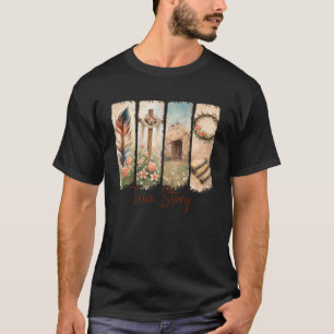 Camiseta Día de Pascua Él ha Resucitado Fe Cristiana Religi