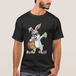 Camiseta Día de Pascua en Conejo Dabbing Eggs Niños Chicas