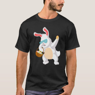 Camiseta Día de Pascua en Conejo Dabbing Eggs Niños Chicas