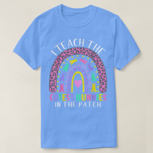 Camiseta Día De Pascua Enseño Los Conejitos Más Cuidadosos  (Diseño del anverso)