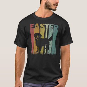 Camiseta Día de Pascua Golden Retriever Perro Gráfico Retro