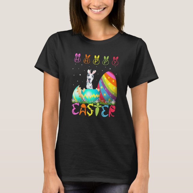 Camiseta Día de Pascua Gran Perro Dane Familia Pascua C (Anverso)