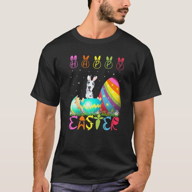 Camiseta Día de Pascua Gran Perro Dane Familia Pascua C (Anverso)