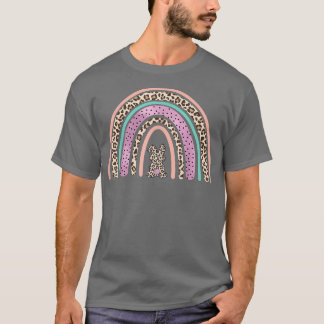Camiseta Día de Pascua Leopardo del Arcoiris Mujeres cazado