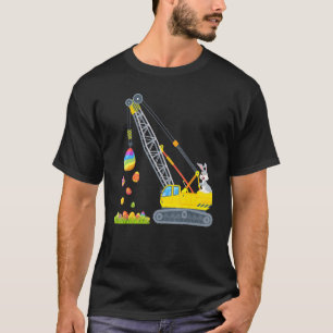 Camiseta Día de Pascua Niños Chicas Crane Truck Constructio