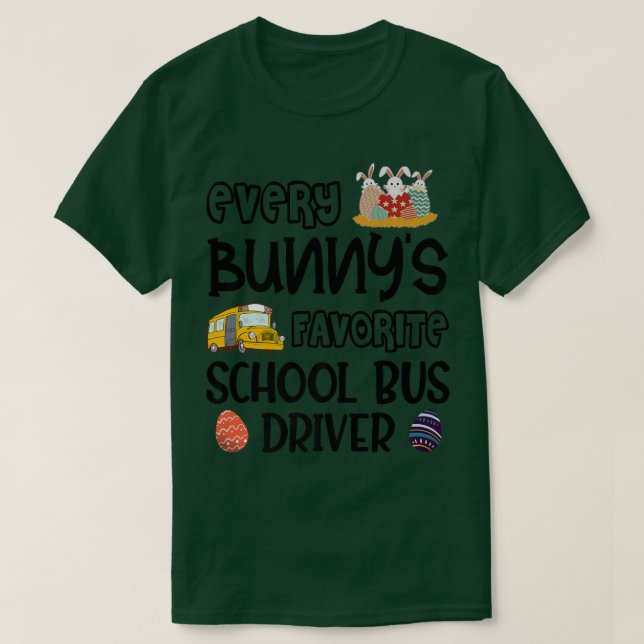 Camiseta Día de Pascua para Conductor de Autobús Escolar Fa (Diseño del anverso)