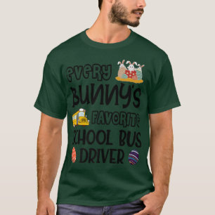Camiseta Día de Pascua para Conductor de Autobús Escolar Fa