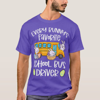 Camiseta Día de Pascua para Conductor de Autobús Escolar Fa