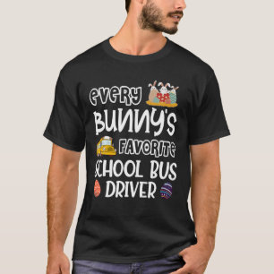 Camiseta Día de Pascua para Conductor de Autobús Escolar Fa